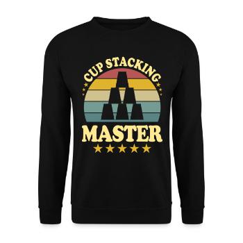 Cup Stacking Master Sport Stacking - Unisex Pullover - Schwarz - Vorne - Alina (178cm) & Michal (187cm)