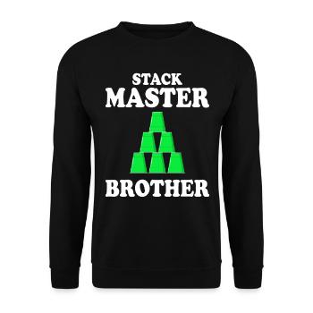 Tassen Stapler Sport Stacking Brother - Unisex Pullover - Schwarz - Vorne - Alina (178cm) & Michal (187cm)