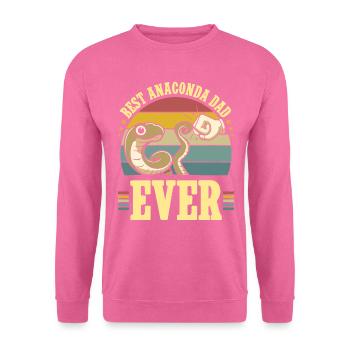 Papa liebt Anakondas Tierschlange - Unisex Pullover - Pink - Vorne