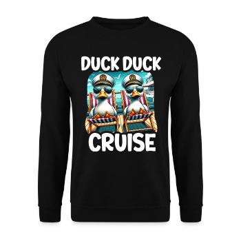 Humor Cruise Holidays - Unisex Sweatshirt - black - Front - Alina (178cm) & Michal (187cm)