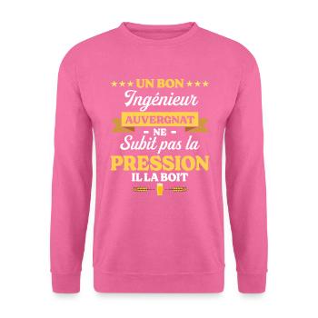 Ingénieur Auvergnat Humour Génie - Sweat-shirt Unisexe - rose - Devant