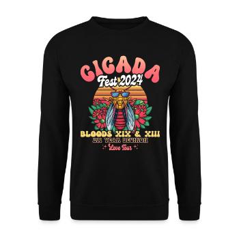 Festival Cigales 2024 Adore Les Cigales - Unisex Pullover - Schwarz - Vorne - Alina (178cm) & Michal (187cm)