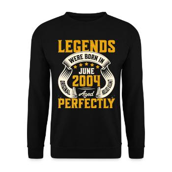 20eme Anniversaire Juin Millésime 2004 - Sweat-shirt Unisexe - noir - Devant - Alina (178cm) & Michal (187cm)