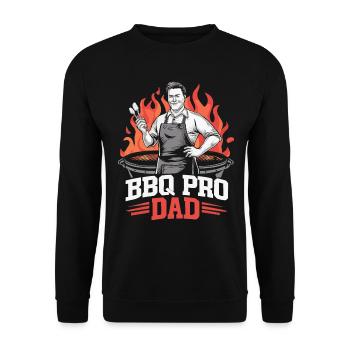Père Expert En Grill et Barbecue Papa - Sweat-shirt Unisexe - noir - Devant - Alina (178cm) & Michal (187cm)