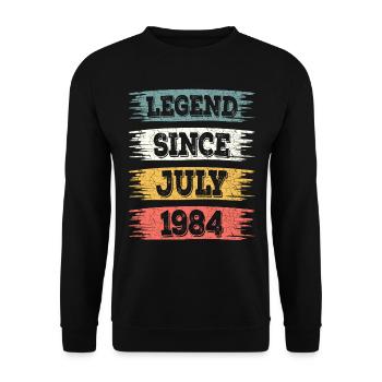 Legende 1984 40. Juli - Unisex Pullover - Schwarz - Vorne - Alina (178cm) & Michal (187cm)