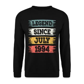 Légende 1994 Juillet 30ème Anniversaire - Sweat-shirt Unisexe - noir - Devant - Alina (178cm) & Michal (187cm)