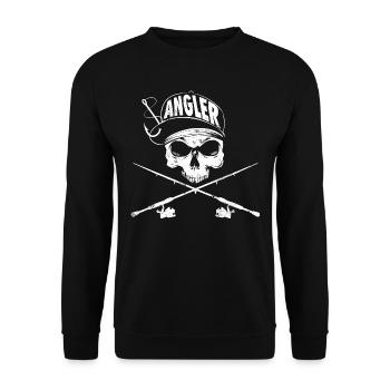 Angler - Unisex Sweatshirt - black - Front - Alina (178cm) & Michal (187cm)