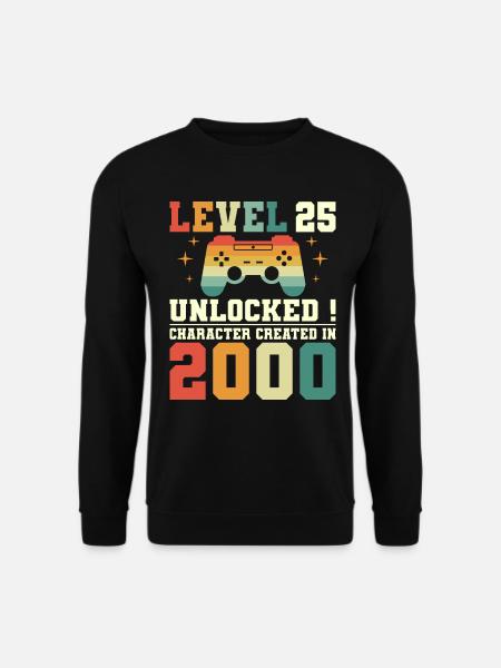 25 Year Anniversary Gamer Level - Unisex Sweatshirt - black