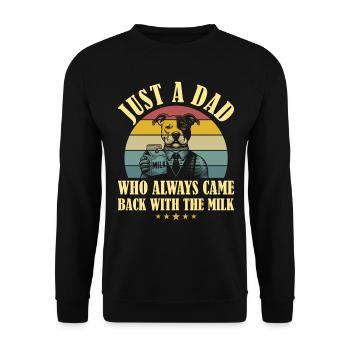 Dog Father Humor Dad Meme Parent Dad - Unisex Sweatshirt - black - Front - Alina (178cm) & Michal (187cm)