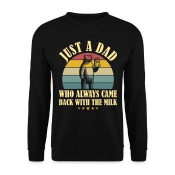 Bear Father Humor Dad Even Parent Dad - Unisex Sweatshirt - black - Front - Alina (178cm) & Michal (187cm)