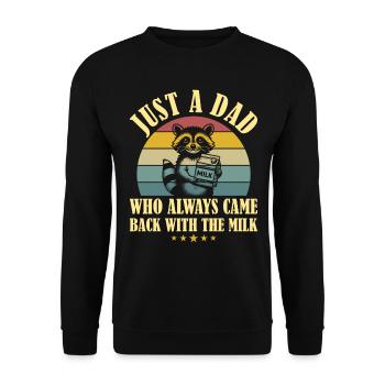 Father Humor Dad Same Parent Dad - Unisex Sweatshirt - black - Front - Alina (178cm) & Michal (187cm)