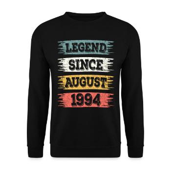 Légende 1994 Aout 30ème Anniversaire - Sweat-shirt Unisexe - noir - Devant - Alina (178cm) & Michal (187cm)