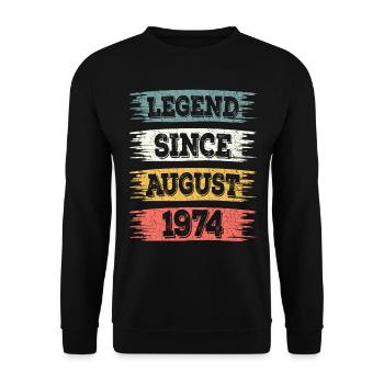 Legende 1974 50. Jahrestag - Unisex Pullover - Schwarz - Vorne - Alina (178cm) & Michal (187cm)