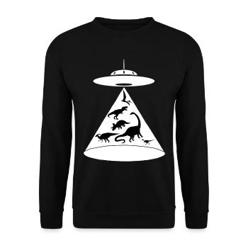 Saving the dinosaurs - Unisex Sweatshirt - black - Front - Alina (178cm) & Michal (187cm)