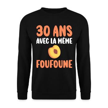 Marié 30 Ans Homme 30 Ans De Mariage - Sweat-shirt Unisexe - noir - Devant - Alina (178cm) & Michal (187cm)