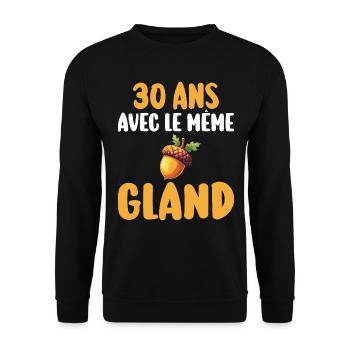 Mariée 30 Ans Femme 30 Ans De Mariage - Sweat-shirt Unisexe - noir - Devant - Alina (178cm) & Michal (187cm)