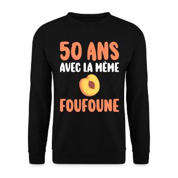 Marié 50 Ans Homme 50 Ans De Mariage - Sweat-shirt Unisexe - noir - Devant - Alina (178cm) & Michal (187cm)