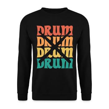 Batterie Vintage Musicien Batteur - Sweat-shirt Unisexe - noir - Devant - Alina (178cm) & Michal (187cm)