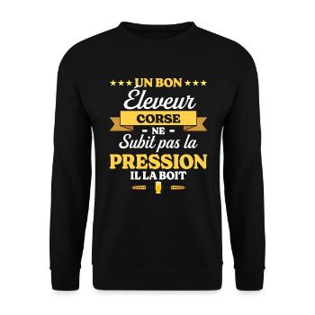 Éleveur Corse Humour Éleveur - Sweat-shirt Unisexe - noir - Devant - Alina (178cm) & Michal (187cm)