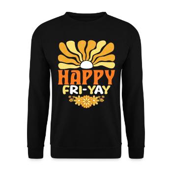 Humor Friday Lehrer-Wochenende - Unisex Pullover - Schwarz - Vorne - Alina (178cm) & Michal (187cm)