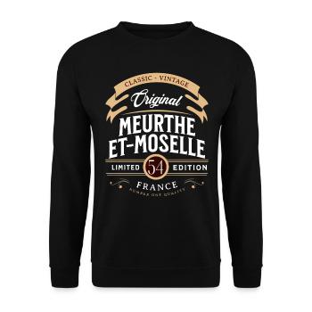 Meurthe-et-Moselle Département France - Sweat-shirt Unisexe - noir - Devant - Alina (178cm) & Michal (187cm)