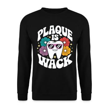 Retro Dental Humor Woman Dentist - Unisex Sweatshirt - black - Front - Alina (178cm) & Michal (187cm)