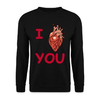 Bloodthirsty Love (Red) - Unisex Sweatshirt - black - Front - Alina (178cm) & Michal (187cm)
