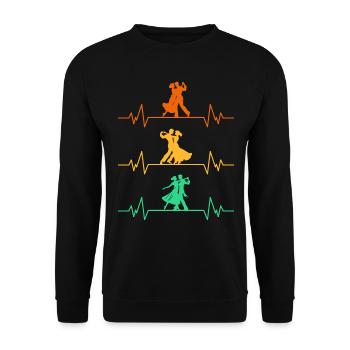 Ballroom Dance Heartbeat Dance - Unisex Sweatshirt - black - Front - Alina (178cm) & Michal (187cm)