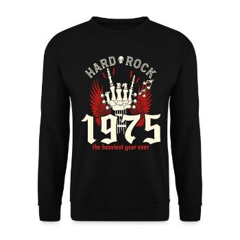 50 Years Rock 50th Anniversary 1975 - Unisex Sweatshirt - black - Front - Alina (178cm) & Michal (187cm)