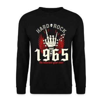 60 Ans Rock 60eme Anniversaire 1965 - Sweat-shirt Unisexe - noir - Devant - Alina (178cm) & Michal (187cm)