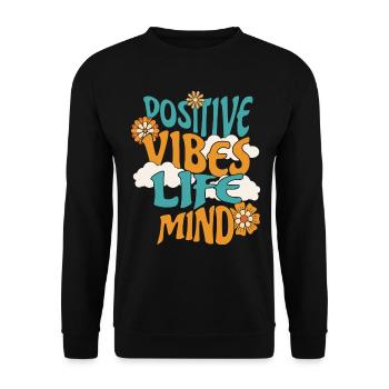 Rétro Slogan Femme Positive - Sweat-shirt Unisexe - noir - Devant - Alina (178cm) & Michal (187cm)