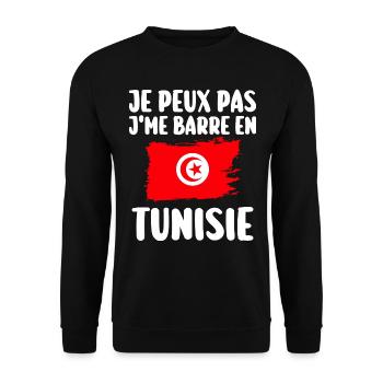 J'Me Barre En Tunisie Voyage Cadeau - Sweat-shirt Unisexe - noir - Devant - Alina (178cm) & Michal (187cm)