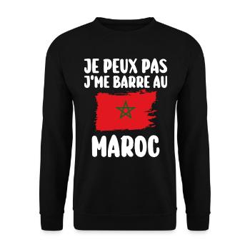 J'Me Barre au Maroc Voyage Cadeau - Sweat-shirt Unisexe - noir - Devant - Alina (178cm) & Michal (187cm)