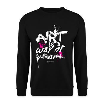 Art survival - Unisex Sweatshirt - black - Front - Alina (178cm) & Michal (187cm)