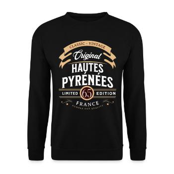 Departamento Hautes-Pyrénées Frankreich - Unisex Pullover - Schwarz - Vorne - Alina (178cm) & Michal (187cm)
