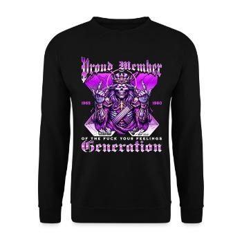 Skull Rock Humor Generation X - Unisex Sweatshirt - black - Front - Alina (178cm) & Michal (187cm)