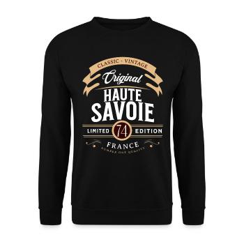Departamento Haute-Savoie, Frankreich - Unisex Pullover - Schwarz - Vorne - Alina (178cm) & Michal (187cm)