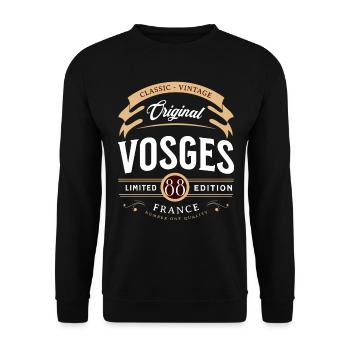Departamento Vogesen, Frankreich - Unisex Pullover - Schwarz - Vorne - Alina (178cm) & Michal (187cm)