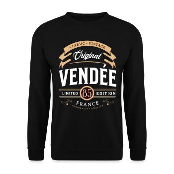 Vendée Département France - Sweat-shirt Unisexe - noir - Devant - Alina (178cm) & Michal (187cm)