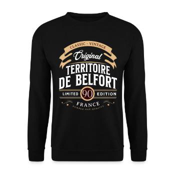 Gebiet des Departamento Belfort, Frankreich - Unisex Pullover - Schwarz - Vorne - Alina (178cm) & Michal (187cm)