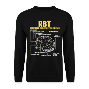 Certified Behavioral Technician - Unisex Sweatshirt - black - Front - Alina (178cm) & Michal (187cm)