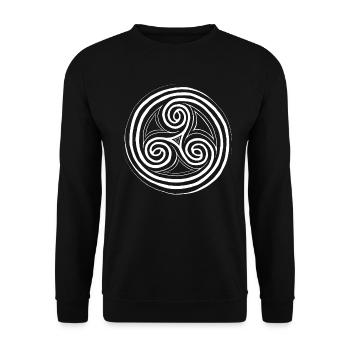 Triskele - Unisex Sweatshirt - black - Front - Alina (178cm) & Michal (187cm)