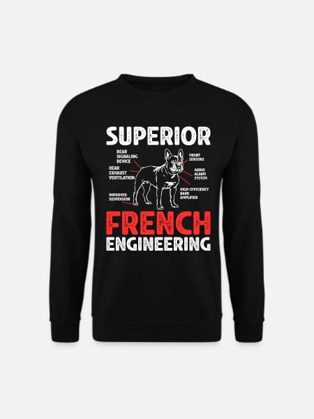 Humor Geschenk Hund Französische Bulldogge - Unisex Pullover - Schwarz