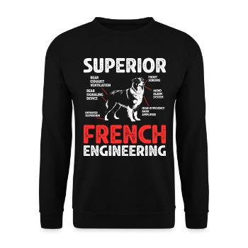Humor Gift Australian Shepherd Dog - Unisex Sweatshirt - black - Front - Alina (178cm) & Michal (187cm)