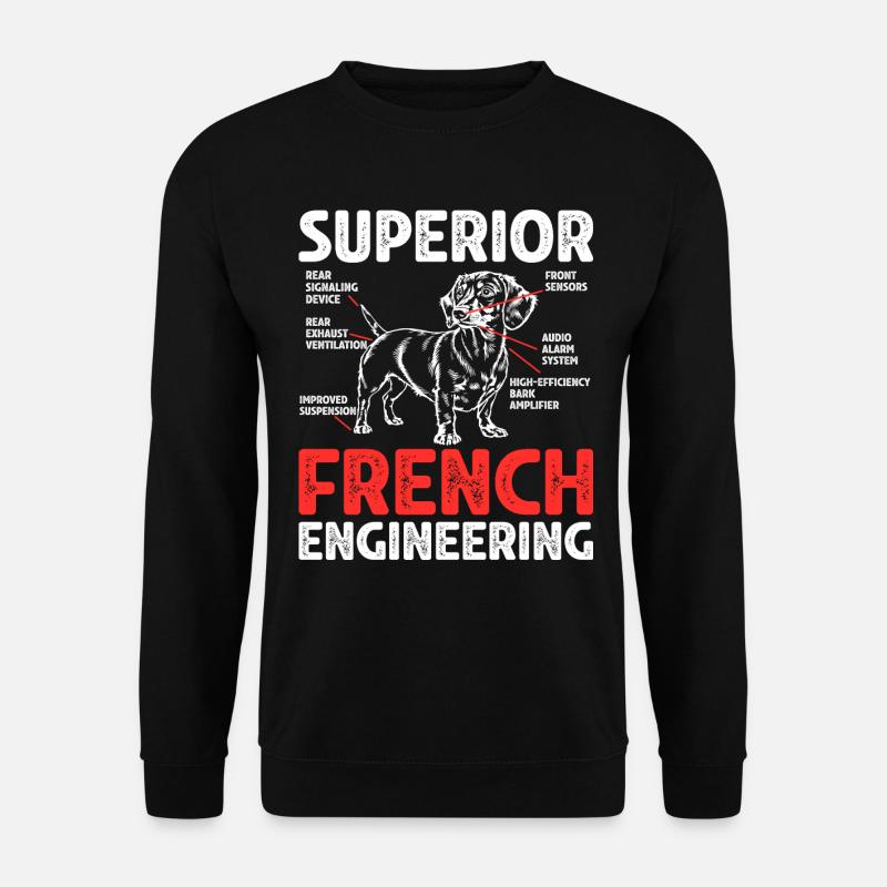 Humor Dackel Hund Geschenk - Unisex Pullover - Schwarz