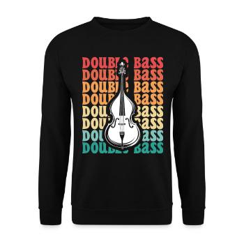 Vintage Double Bass Double Bass - Unisex Sweatshirt - black - Front - Alina (178cm) & Michal (187cm)