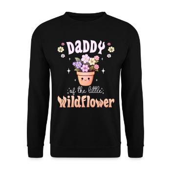 Little Flower Baby Birth Child Daddy - Unisex Sweatshirt - black - Front - Alina (178cm) & Michal (187cm)