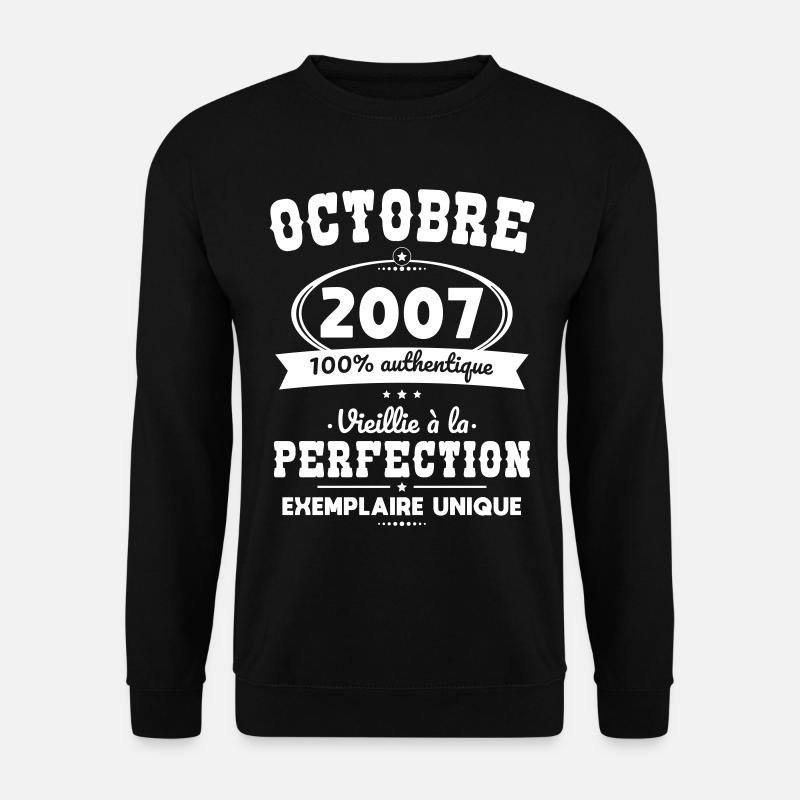 18th Birthday - October 2007 Perfection - Unisex Sweatshirt - black