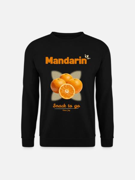 Mandarin Snack – Fruity Citrus Design - Unisex Sweatshirt - black