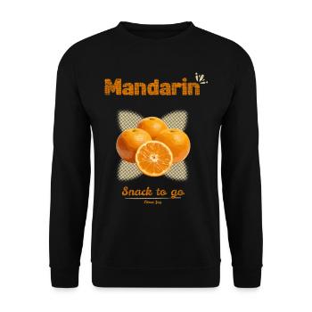 Mandarins | Snack To Go - Unisex Sweatshirt - black - Front - Alina (178cm) & Michal (187cm)